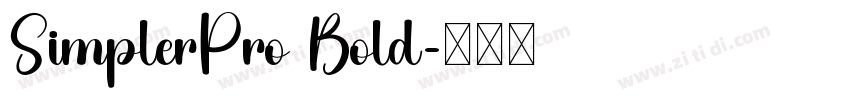 SimplerPro Bold字体转换